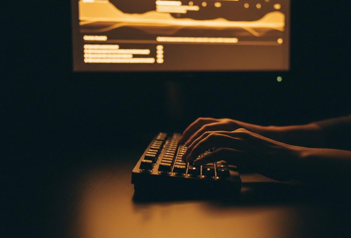 Campanhas sendo configuradas no gerenciador, à noite